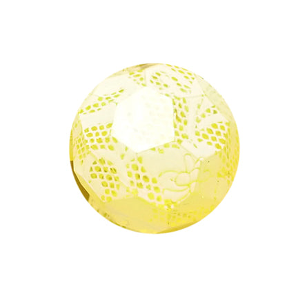 yellow faceted lace 20mm bubblegum beads