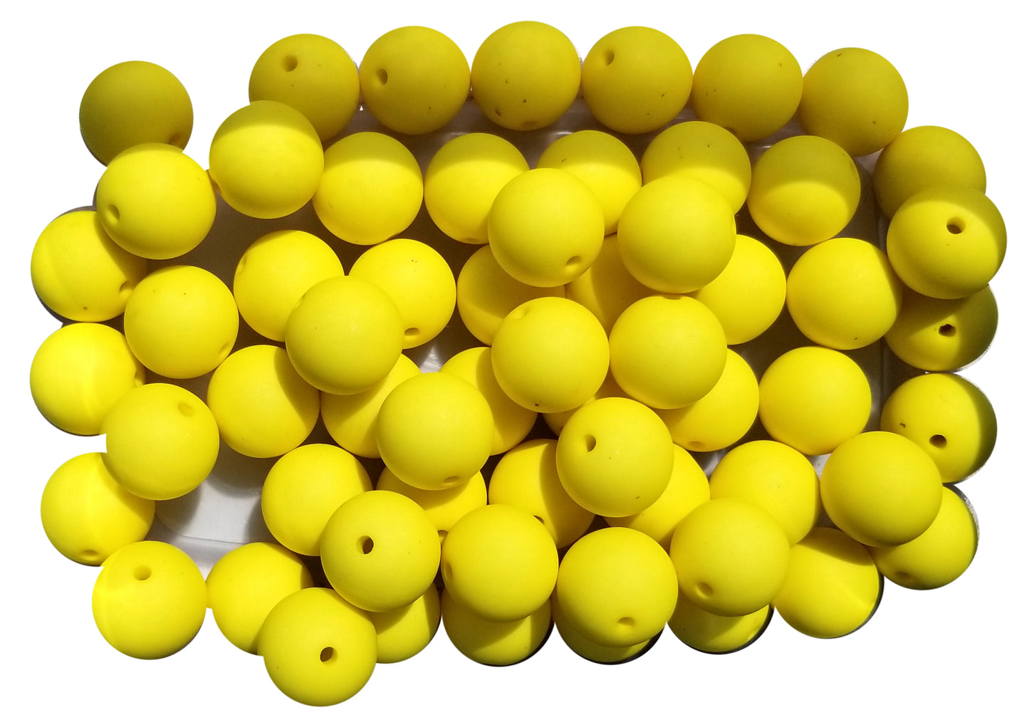 yellow matte 20mm bubblegum beads