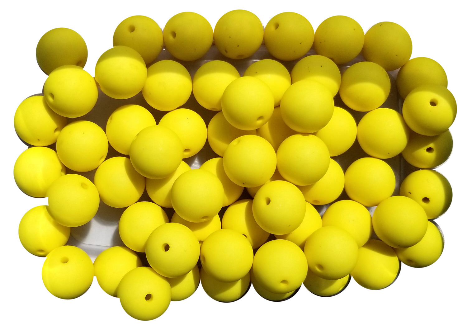 yellow matte 20mm bubblegum beads