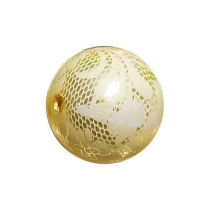 yellow pearl lace 20mm bubblegum beads