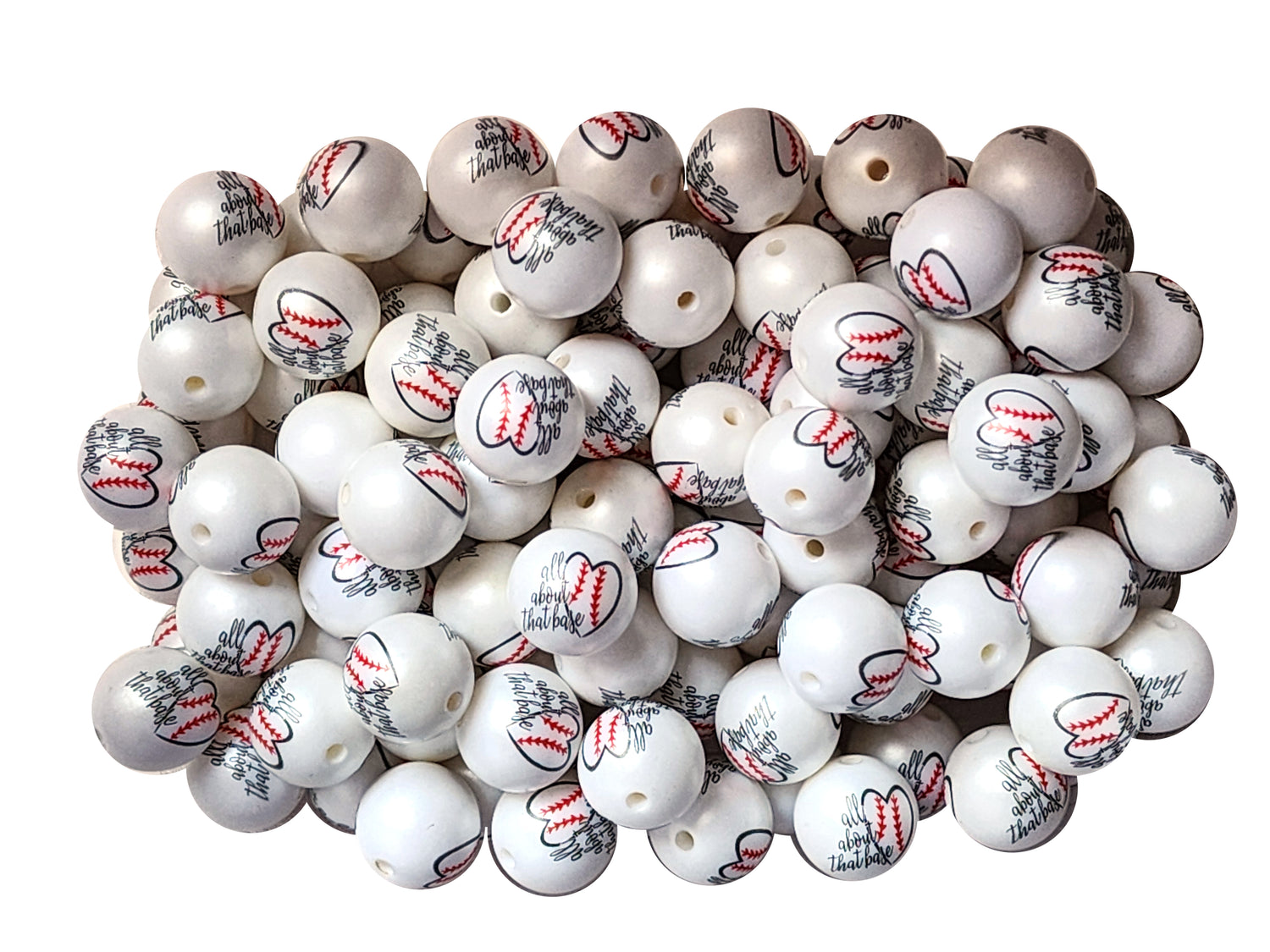 all about that base 20mm printed wholesale bubblegum beads