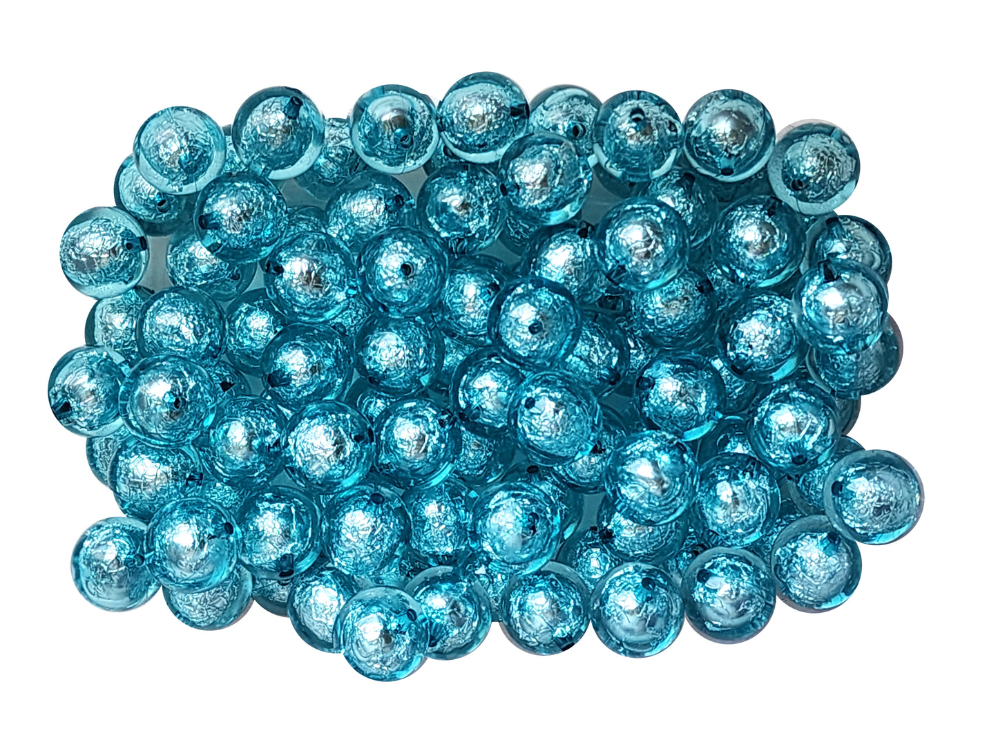 aqua foil 20mm wholesale bubblegum beads