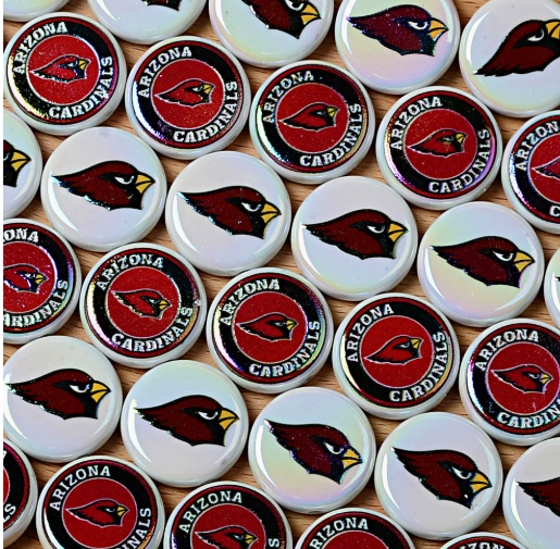 24mm nfl team logos custom printed wholesale acrylic focal beads