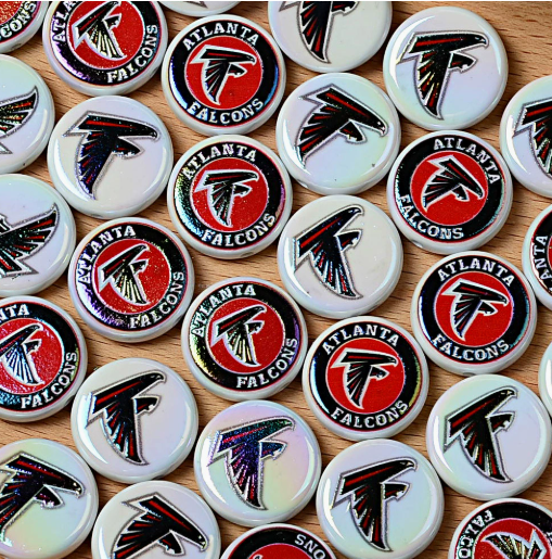 24mm nfl team logos custom printed wholesale acrylic focal beads