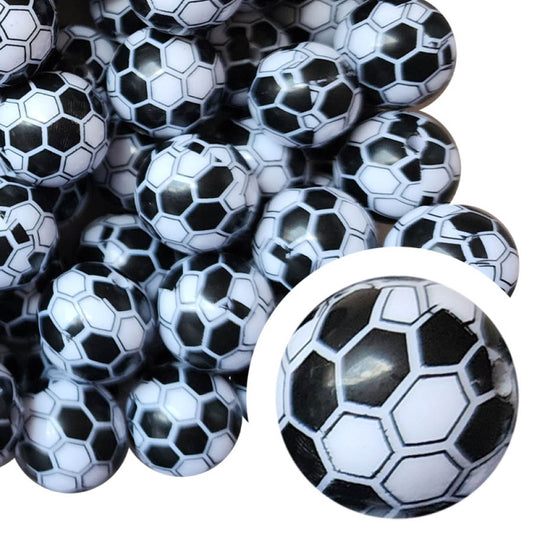black honeycomb beehive 20mm printed bubblegum beads