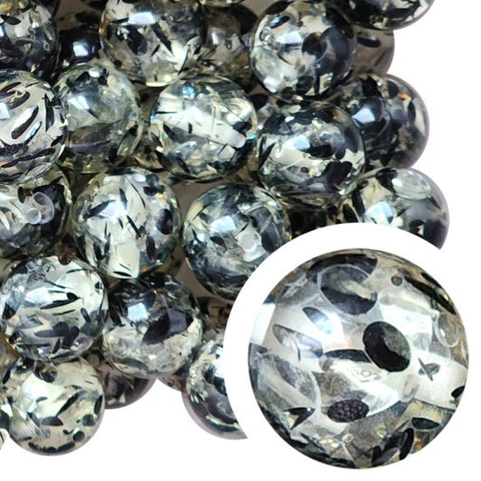 black stained glass 20mm wholesale bubblegum beads