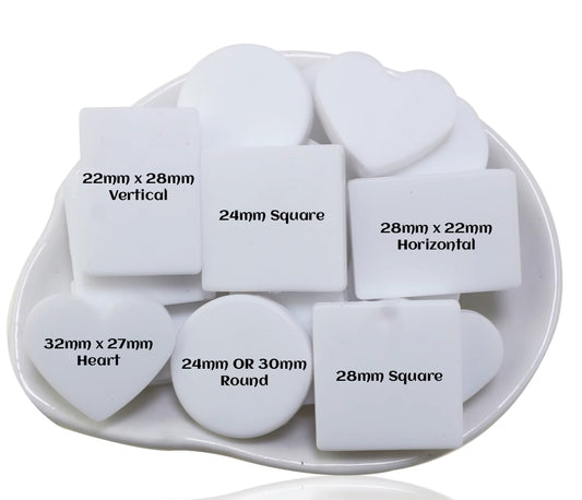 blank silicone focal beads round, square, rectangle, heart wholesale silicone beads