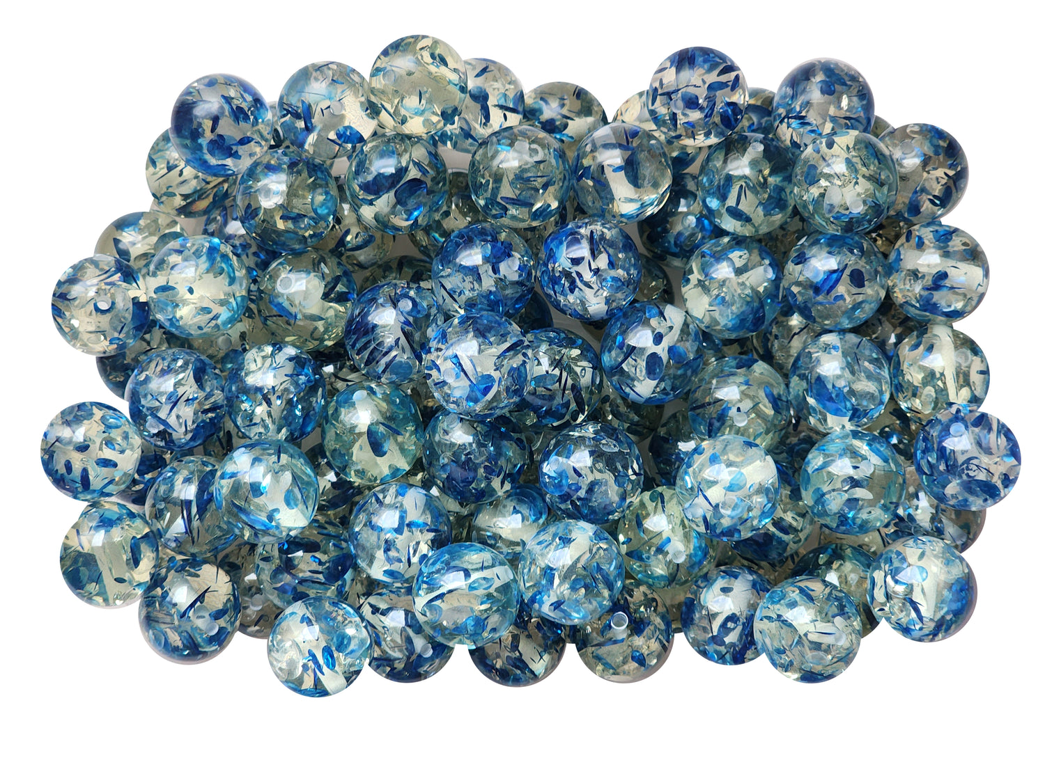 blue stained glass 20mm wholesale bubblegum beads
