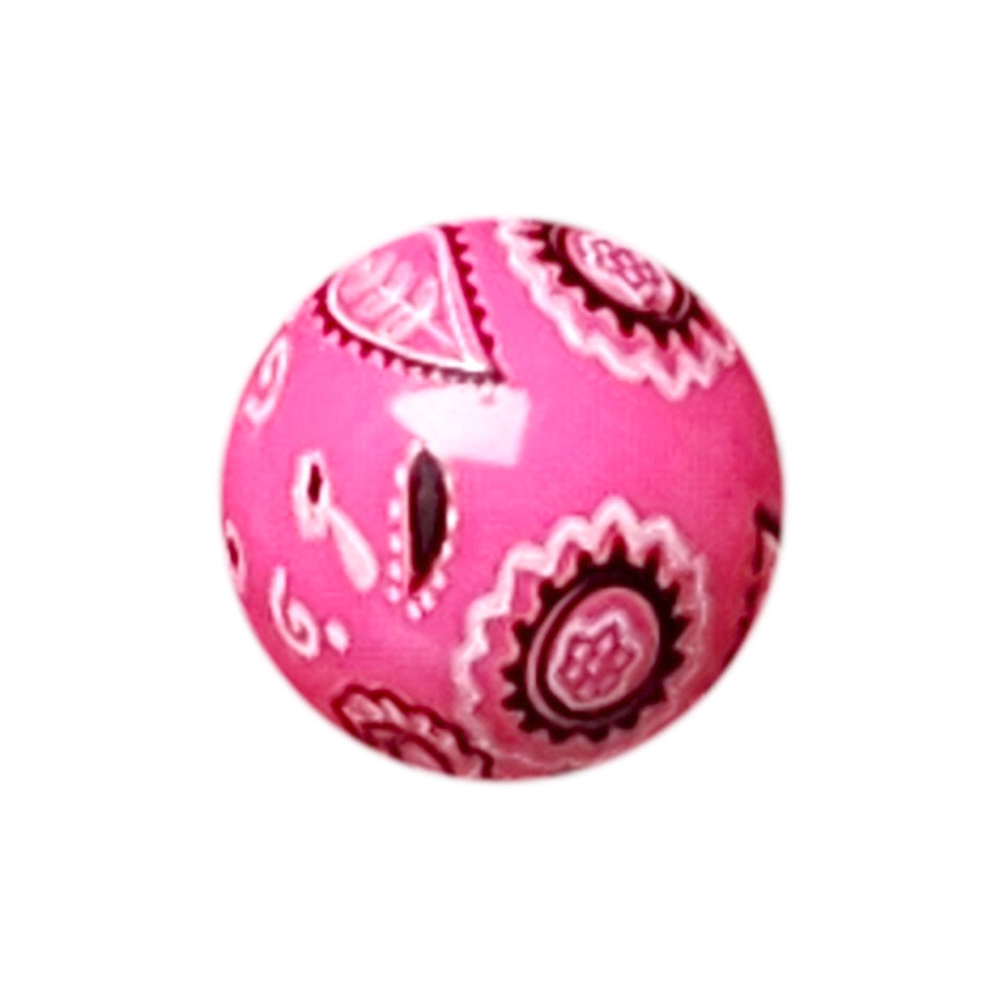 bright pink bandana 20mm printed bubblegum beads