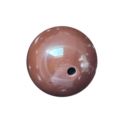 brown plain 20mm bubblegum beads