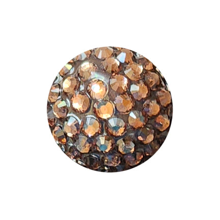 brown rhinestone 20mm bubblegum beads