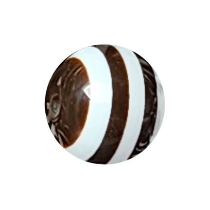 brown striped 20mm bubblegum beads