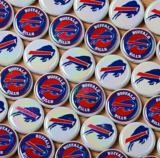 24mm nfl team logos custom printed wholesale acrylic focal beads