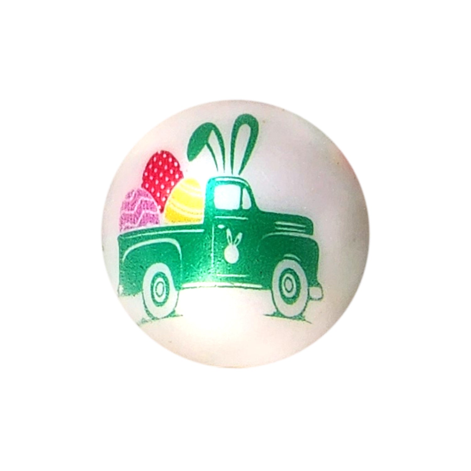 bunny pickup truck 20mm printed bubblegum beads