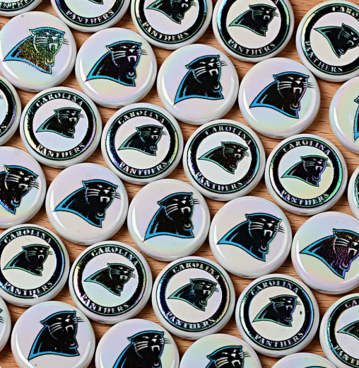 24mm nfl team logos custom printed wholesale acrylic focal beads