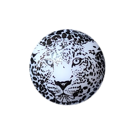 cheetah face 20mm printed bubblegum beads