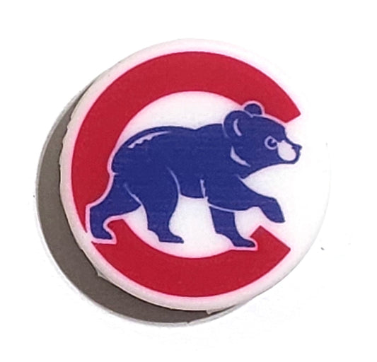 chicago cubbie custom printed silicone focal beads