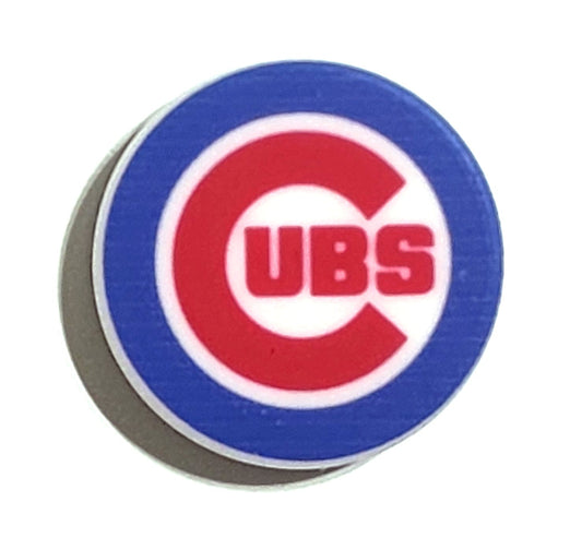 chicago cubs custom printed silicone focal beads