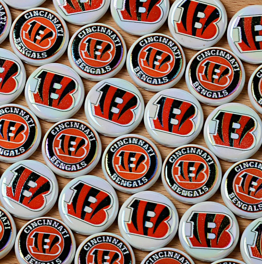 24mm nfl team logos custom printed wholesale acrylic focal beads