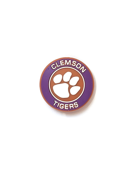 clemson tigers silicone focal beads