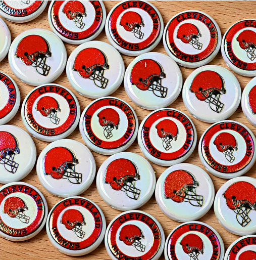 24mm nfl team logos custom printed wholesale acrylic focal beads
