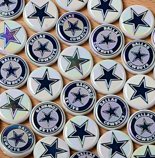 24mm nfl team logos custom printed wholesale acrylic focal beads