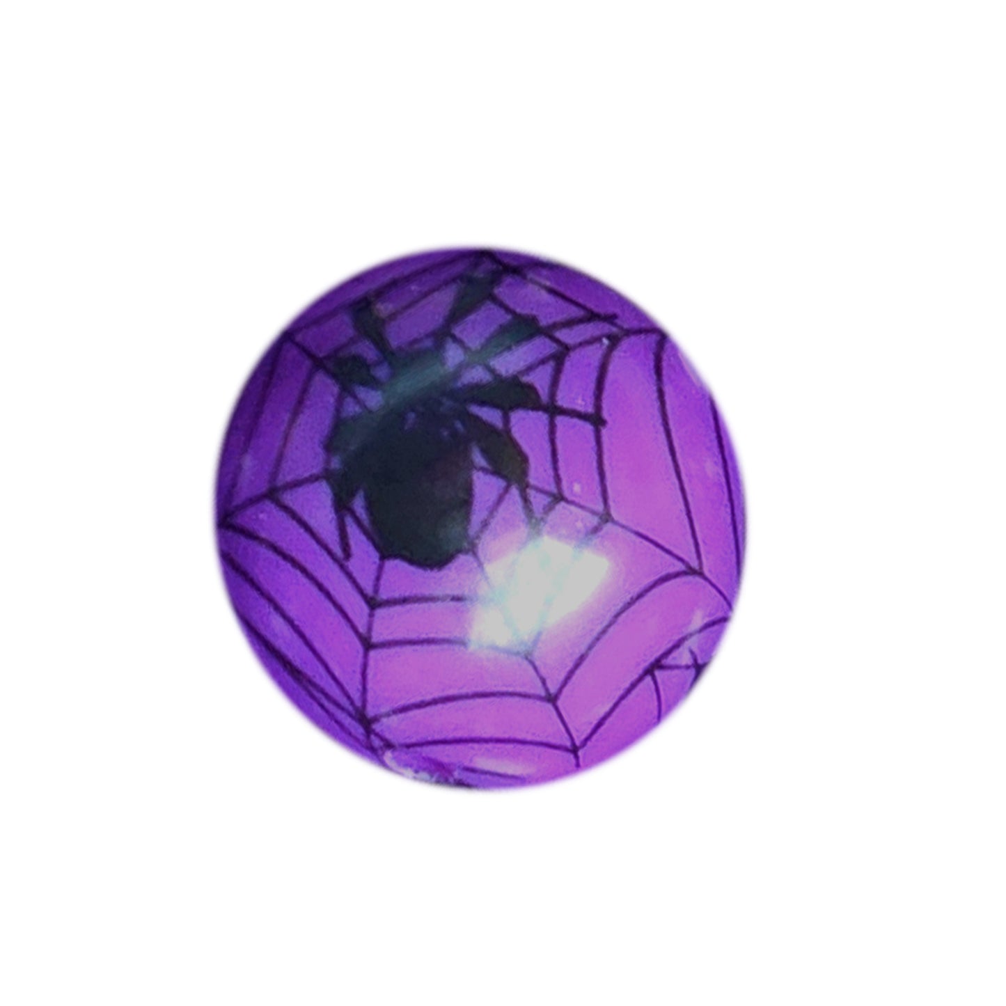 purple black widow spider web 20mm printed bubblegum beads