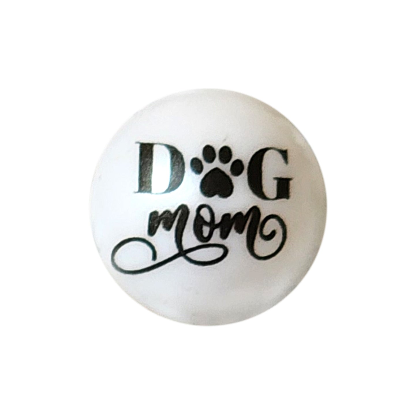 dog mom 20mm printed bubblegum beads