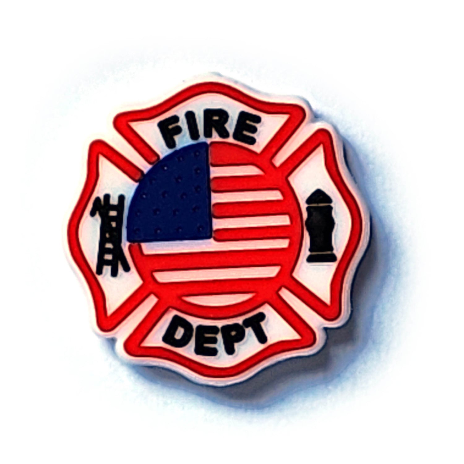 firefighter badge silicone focal beads