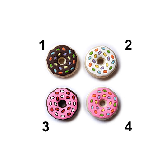 frosted donuts silicone focal beads