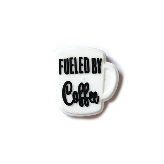 fueled by coffee silicone focal beads