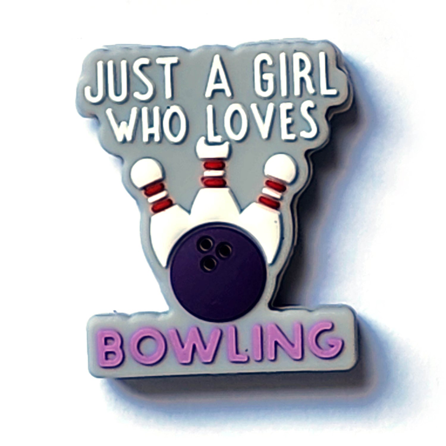 just a girl who loves bowling silicone focal beads