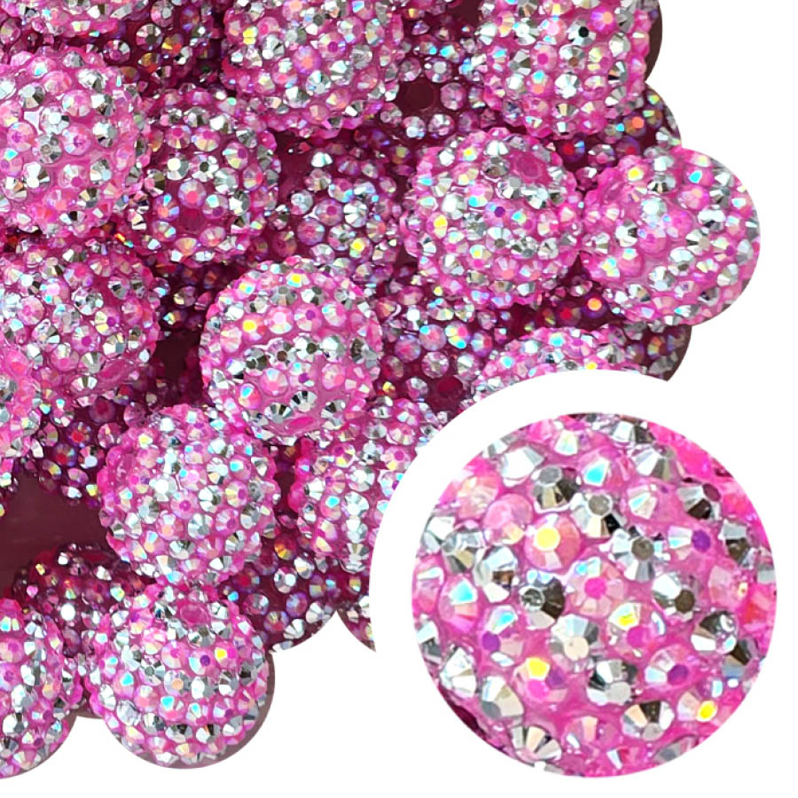 glamour girl rhinestone 20mm bubblegum beads – Bubblegum Beads AZ