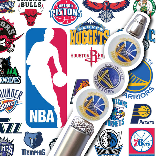 16mm golden state warriors mix nba team logos custom printed wholesale bubblegum beads