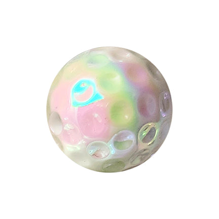 golf ball AB 20mm printed bubblegum beads