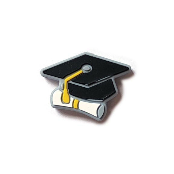 graduation cap silicone focal beads – Bubblegum Beads AZ