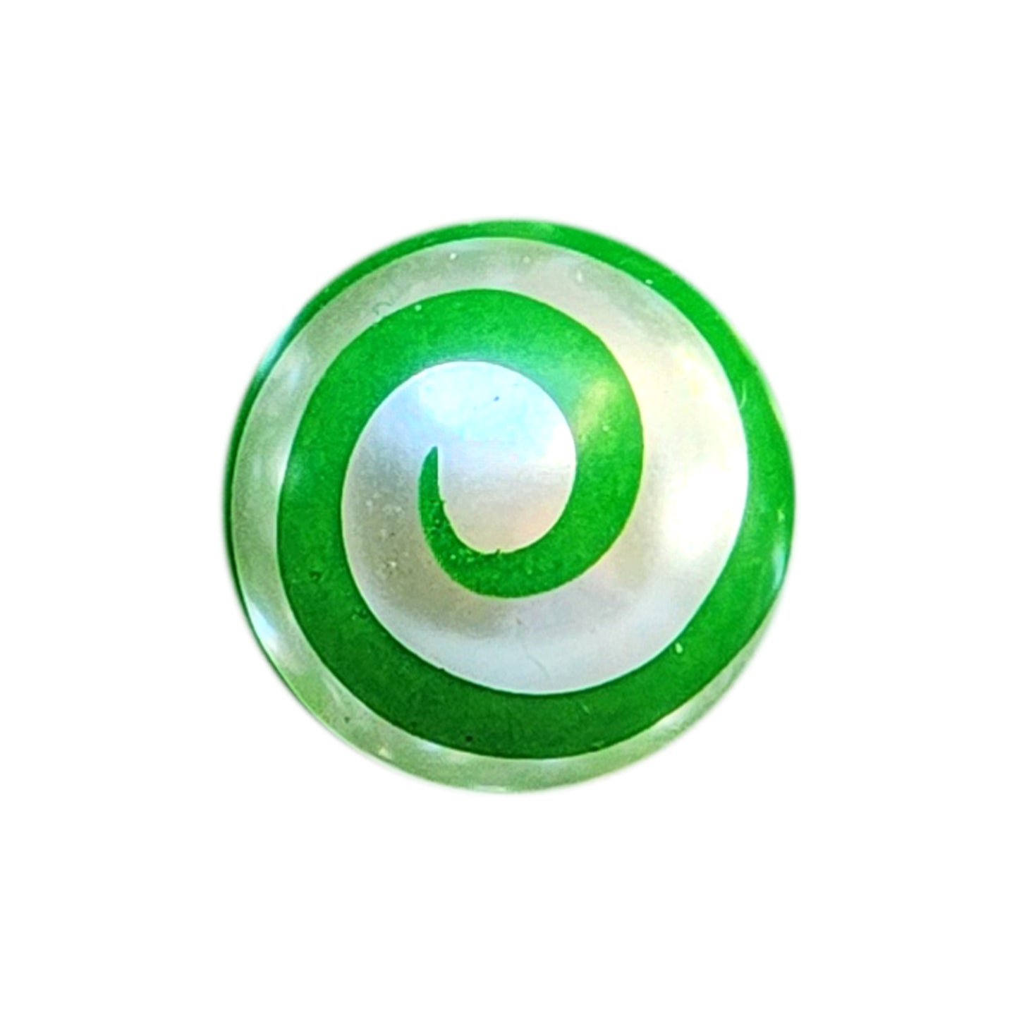 green spiral 20mm printed bubblegum beads