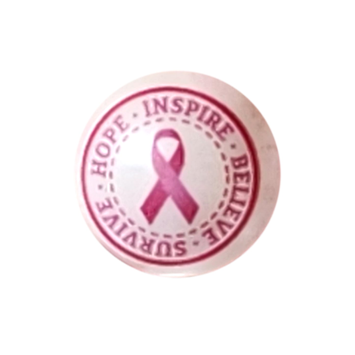 hope inspire believe survive breast cancer awareness 20mm printed bubblegum beads