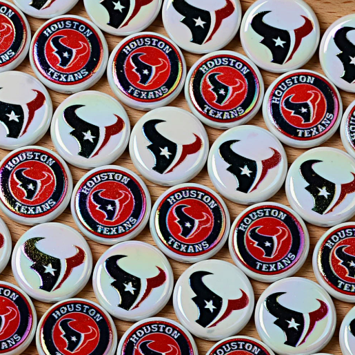 24mm nfl team logos custom printed wholesale acrylic focal beads