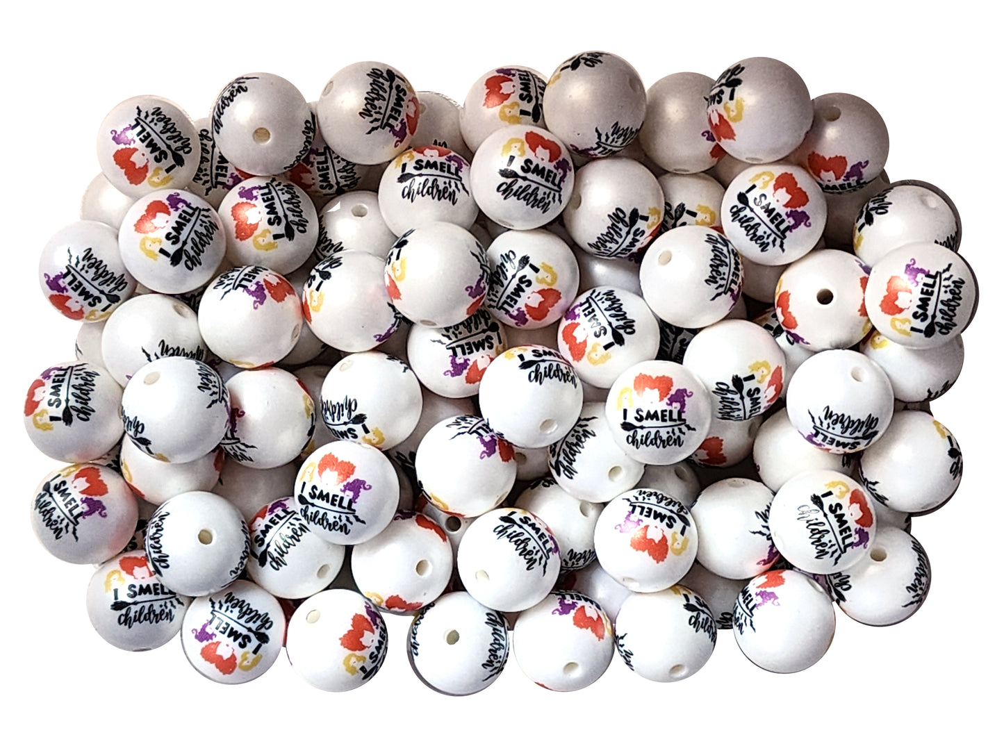 i smell children 20mm printed wholesale bubblegum beads