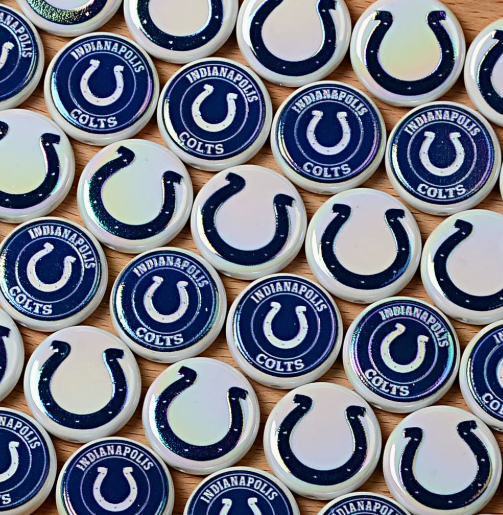 24mm nfl team logos custom printed wholesale acrylic focal beads