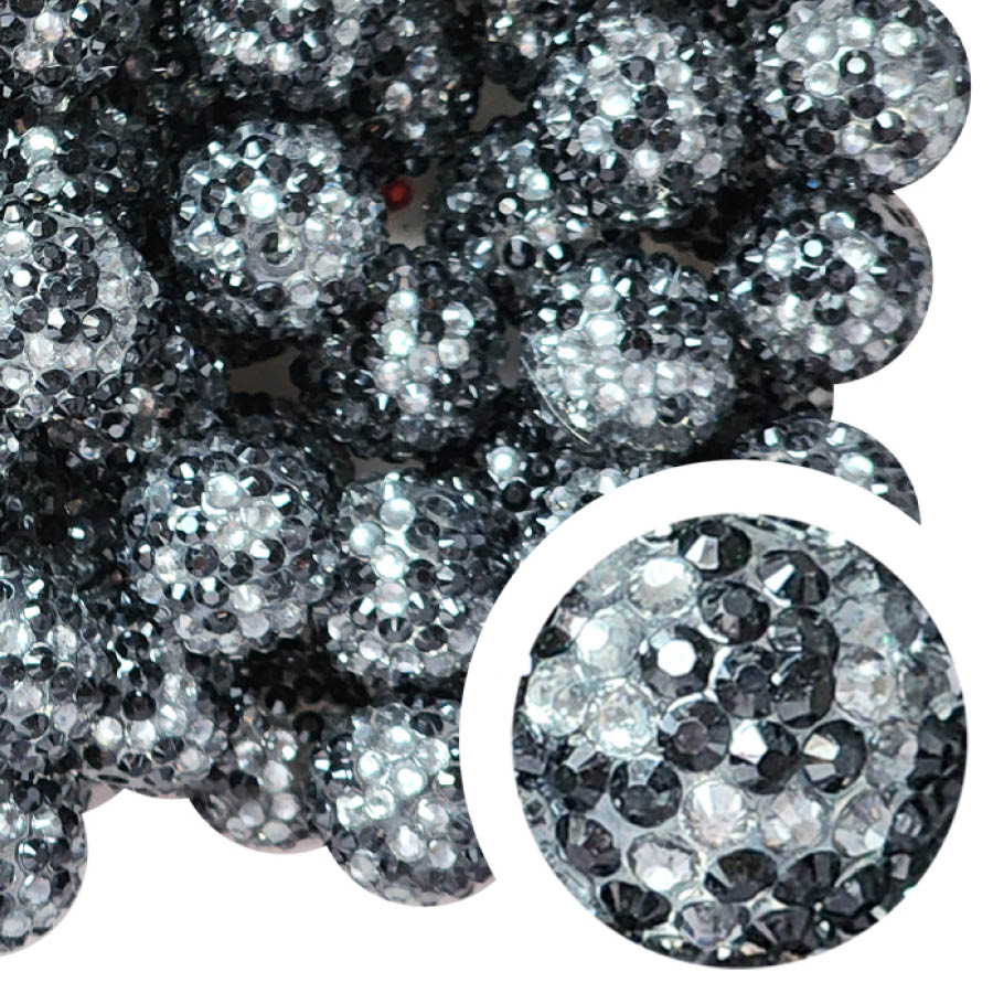 into the darkness rhinestone 20mm bubblegum beads