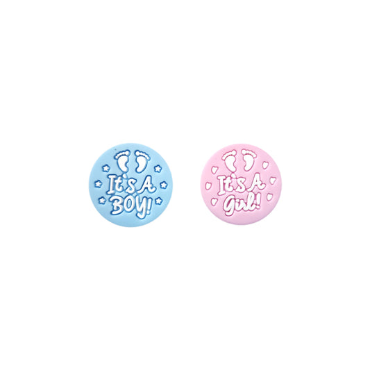 it's a boy it's a girl silicone focal beads