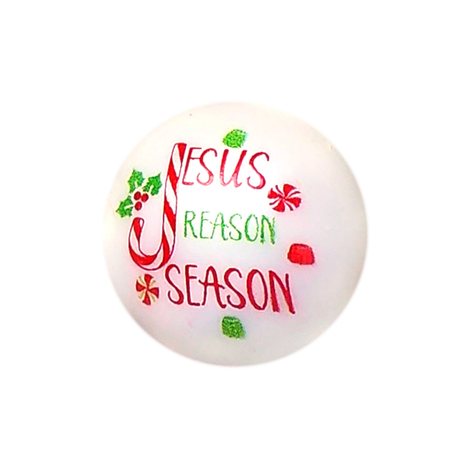 jesus reason season 20mm printed bubblegum beads