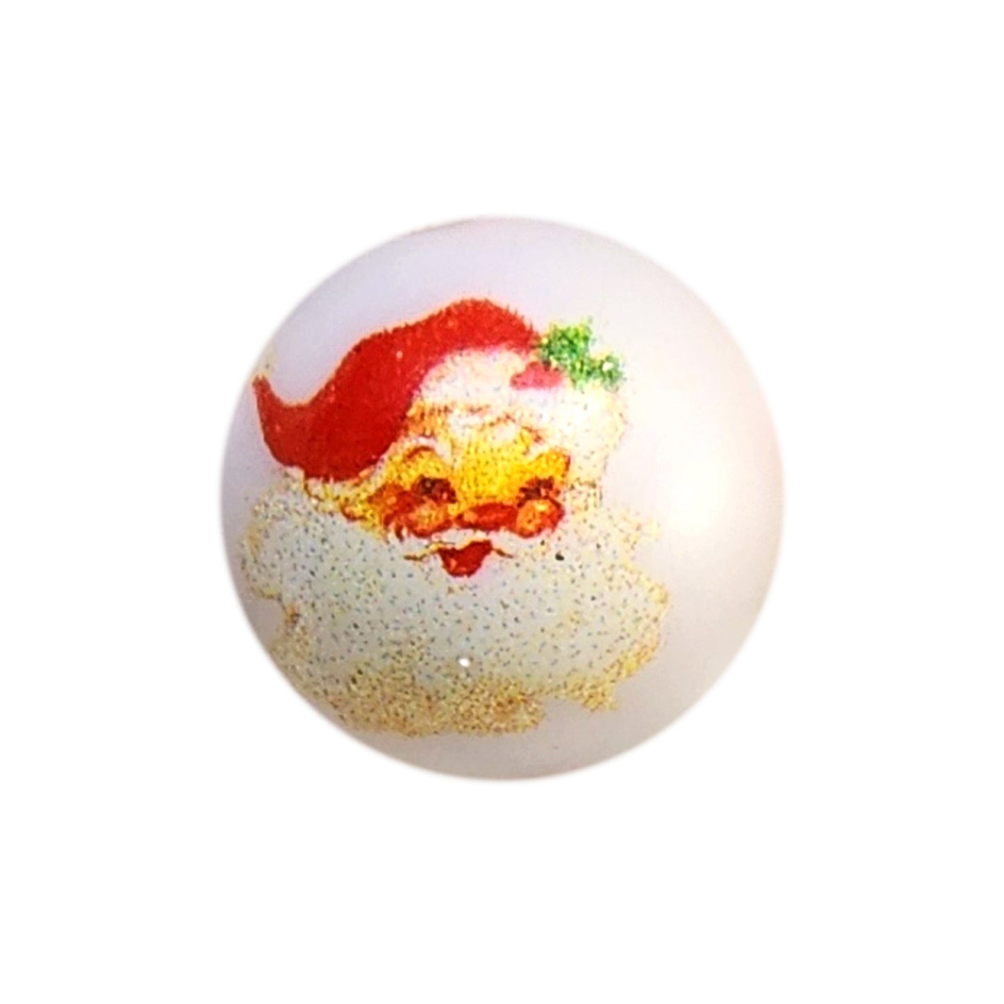 jolly santa 20mm printed bubblegum beads