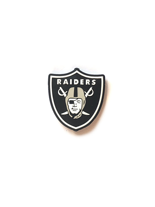 las vegas raiders silicone focal beads