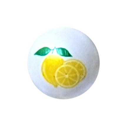 lemons 20mm printed bubblegum beads
