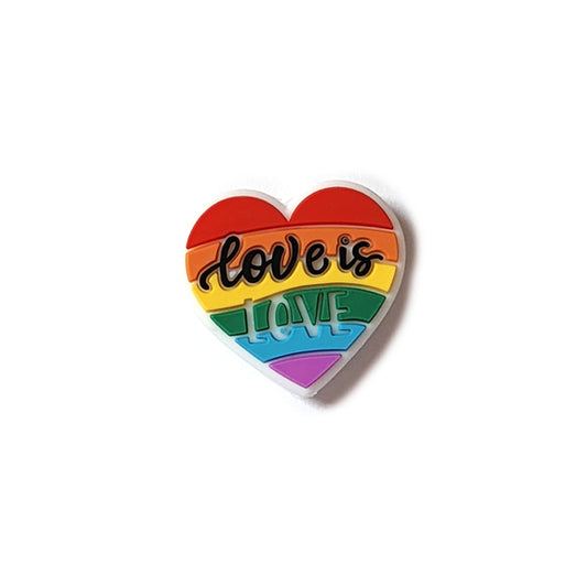 love is love pride silicone focal beads