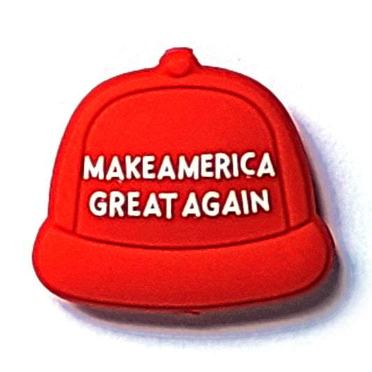 trump maga hat make america great again silicone focal beads