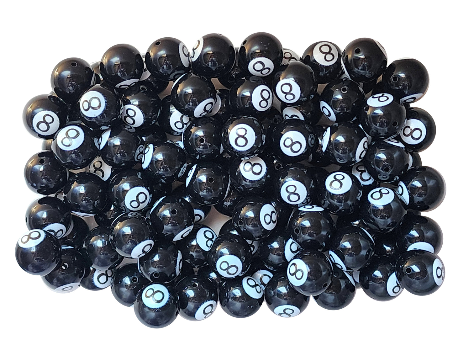 magic 8 ball 20mm printed wholesale bubblegum beads